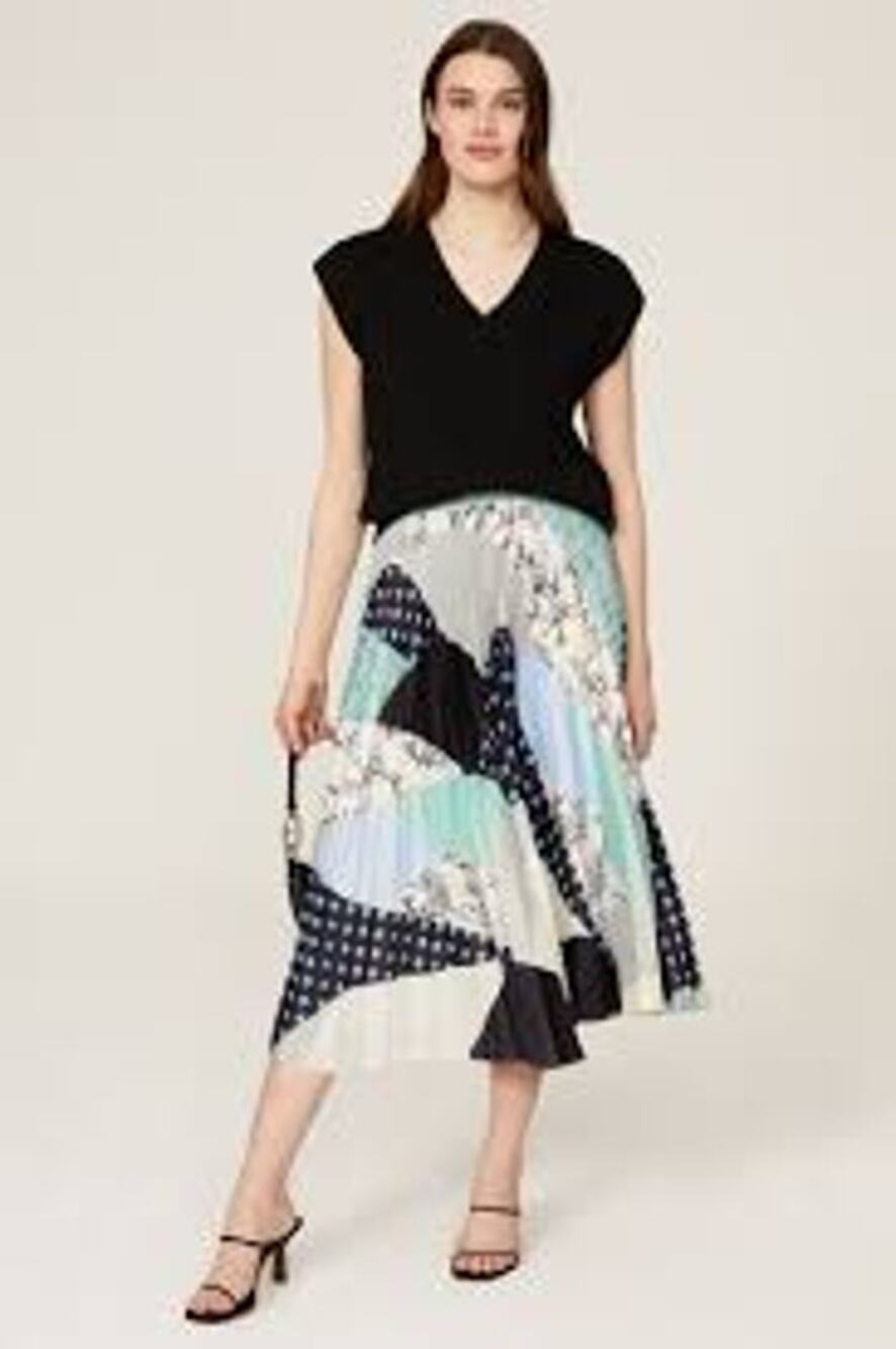 Club Monaco Elasticated Slip Pleat Midi Skirt – Size Small